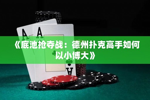 《底池?fù)寠Z戰(zhàn)：德州撲克高手如何以小博大》