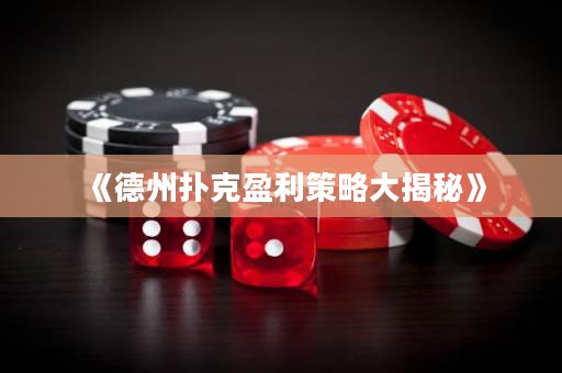 《德州撲克盈利策略大揭秘》