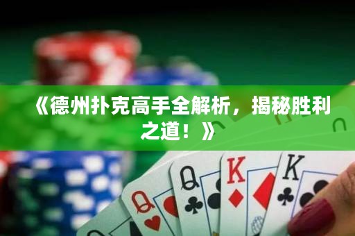 《德州撲克高手全解析，揭秘勝利之道！》