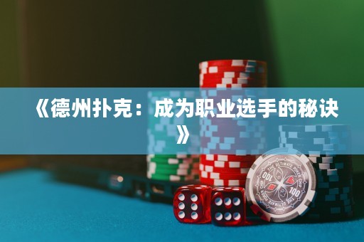 《德州撲克：成為職業(yè)選手的秘訣》