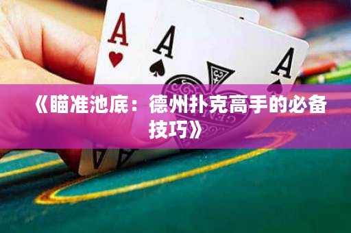 《瞄準(zhǔn)池底：德州撲克高手的必備技巧》